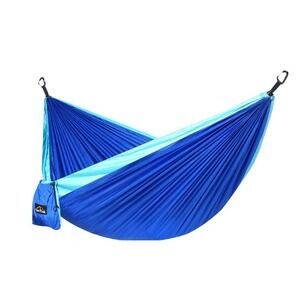 Anortrek Blue/Sky Blue Parachute Hammock & Carabiners
